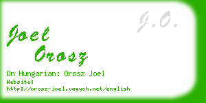 joel orosz business card